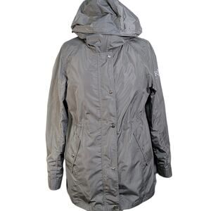 LRL Lauren Ralph Lauren Light Rain Jacket Size Large Removable Hood